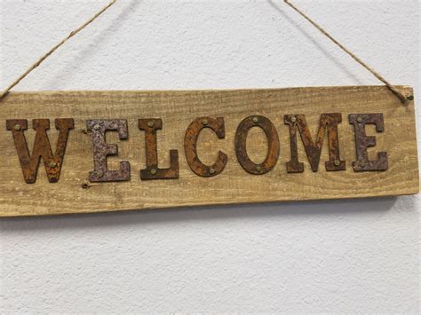 Rustic Welcome Sign Rustic Welcome Sign Porch Vintage Welcome Sign