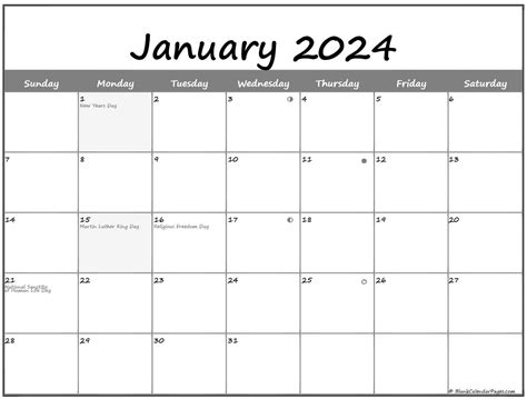 January 2024 Lunar Calendar Moon Phase Calendar