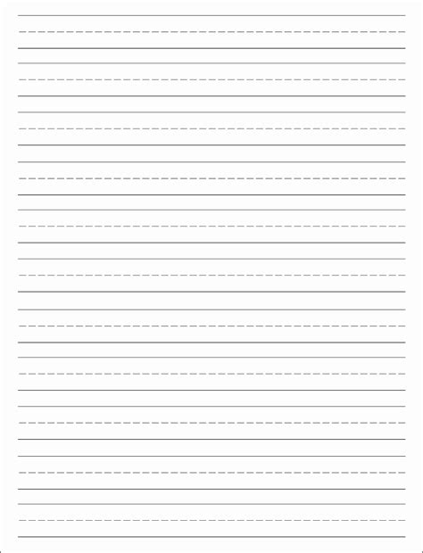 10 Primary Lined Paper Template Sampletemplatess