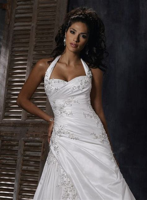 Large View Of The Sylvia Bridal Gown Halter Top Wedding Dress Halter