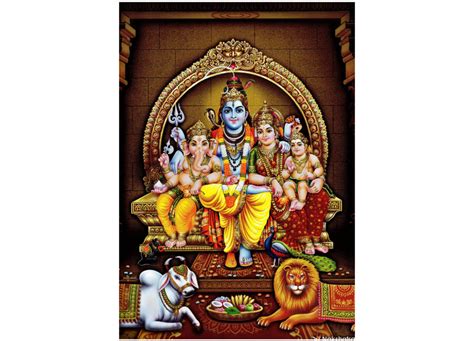 Lord Shiva Kutumbam Photo Frame 101 Temples