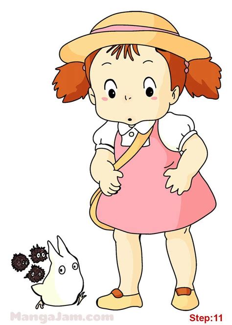 How To Draw Mei Kusakabe From Totoro En 2020 Dibujos Kawaii Estudio