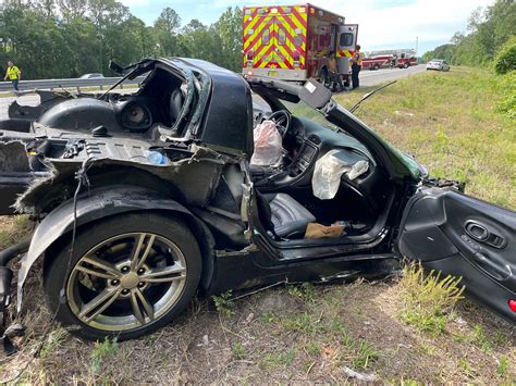 Corvette breaks apart in high-speed crash on I-75 in Pasco County | WFLA