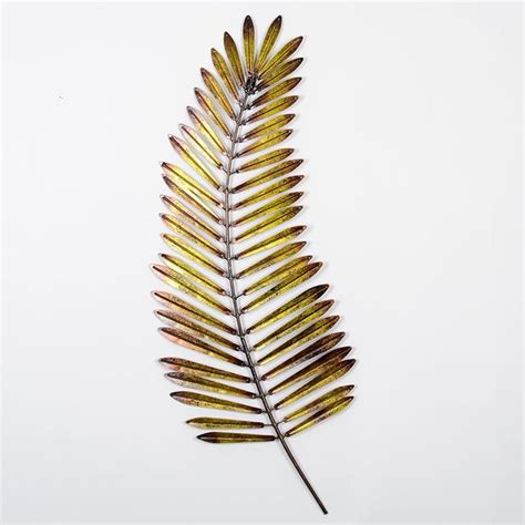 Expressions Two Assorted Metal Palm Leaves Wall Sculpture Metal
