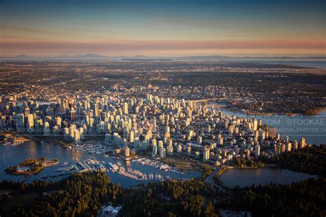 Aerial Photo Vancouver Skyline