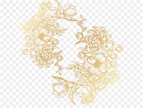 Check spelling or type a new query. Vector painted golden flowers 1475*1510 transprent Png ...