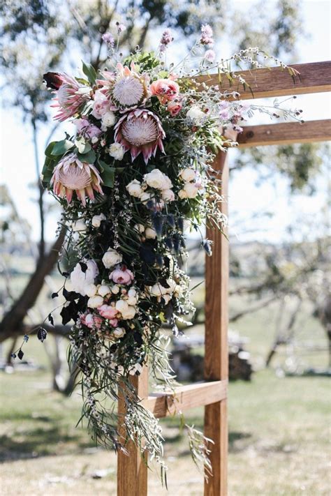 Jess And Dylans Chilled Barn Wedding Au Ceremony Flowers