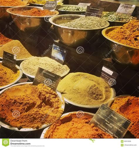Spice Market Stock Photo Image Of Array Incredible 90910936