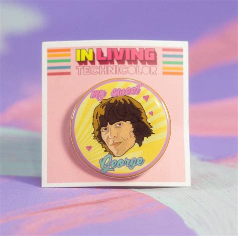 George Harrison Pin Badge Beatles Pin Classic Rock Button Etsy