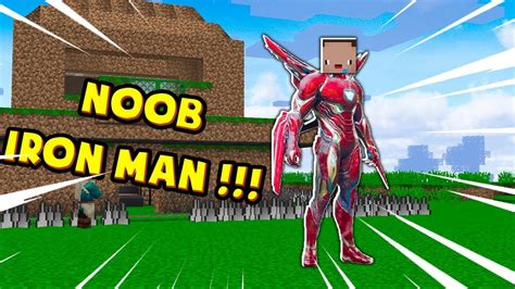 Noob ChẾ TẠo ThÀnh CÔng BỘ GiÁp Iron Man Trong Minecraft Huy Noob