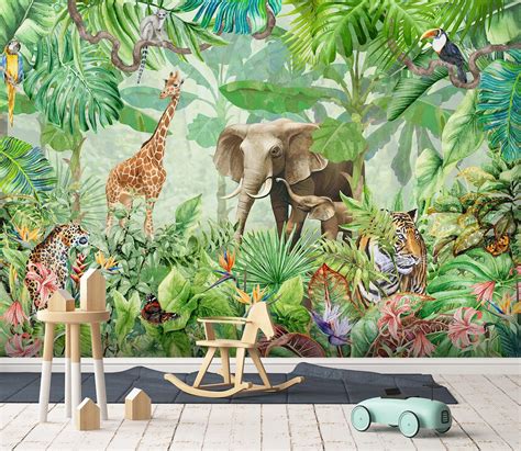 3d Hand Drawn Forest Animals 014 Wall Murals Aj Wallpaper