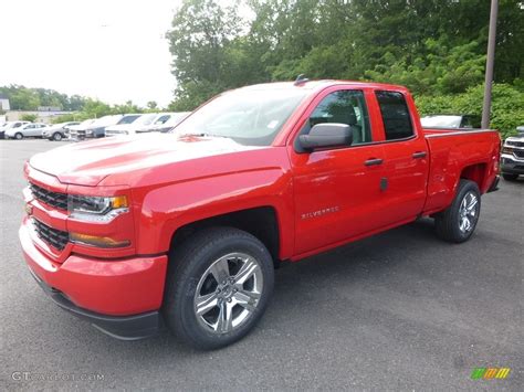 2018 Red Hot Chevrolet Silverado 1500 Custom Double Cab 4x4 121824436