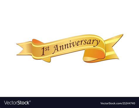 1st Anniversary Logo Royalty Free Vector Image