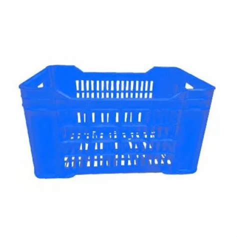 Rectangular Blue Plastic Storage Crate Capacity 45 Kg At Rs 450piece