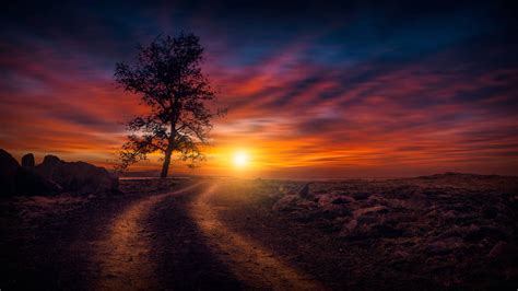 3840x2160 Beautiful Sunset On Dirt Road 4k HD 4k Wallpapers, Images ...