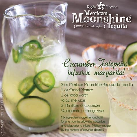 The Mexican Moonshine Tequila Cucumber Jalapeño Infusion Margarita We