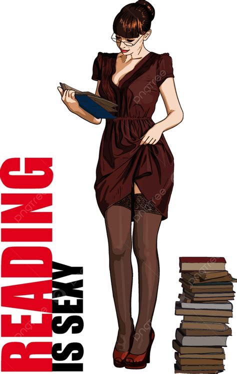 Sexy Stocking Vector Art Png Sexy Librarian In Stockings And Glasses