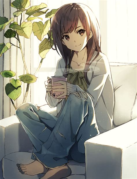 Wallpaper Anime Girls Sitting 1535x2000 Francazo 1947625 Hd