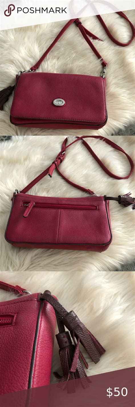 Tignanello Pebble Leather Crossbody Flap Handbag Tignanello Handbags