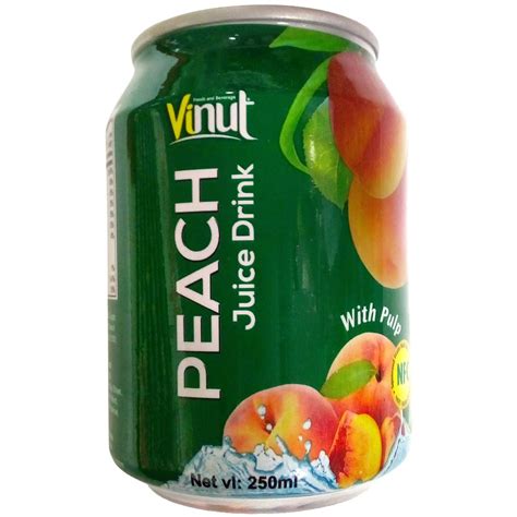 Vinut Juice Drink Peach 250ml Tin
