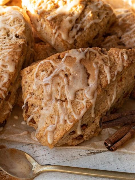 Cinnamon Scones With Maple Glaze Eggless Recipe Simmer And Sage