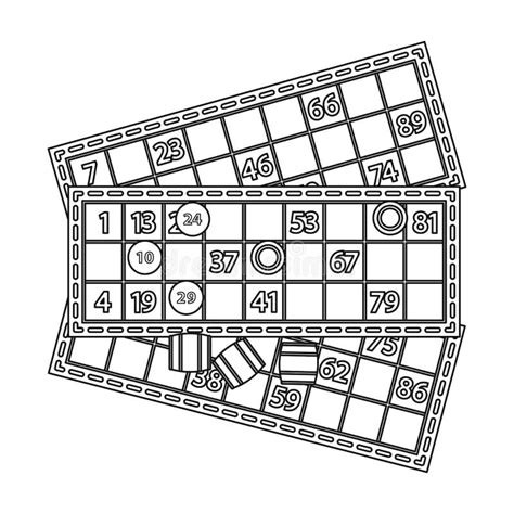 Bingo Icon In Cartoonblack Style Isolated On White Background Board