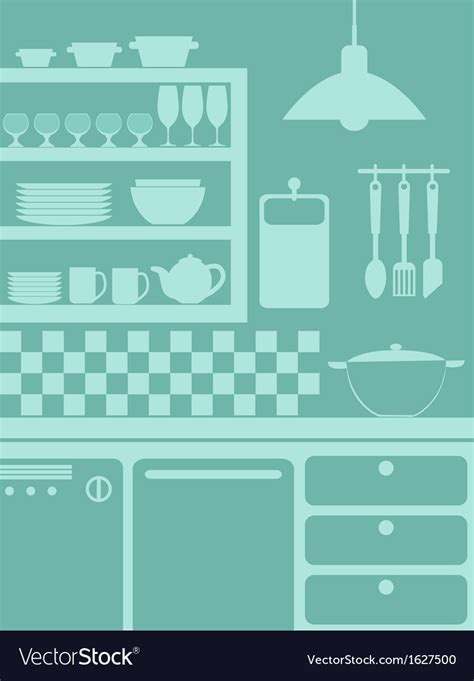 Kitchen Background Royalty Free Vector Image Vectorstock