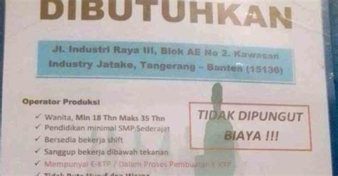 Ada perusahaan yang sedang membuka kesempatan lowongan kerja operator,pt chingluh cikupa, operator produksi, staf gudang, operator lokasi dan banyak lagi di daerah tangerang melalui indeed.com. Lowongan Kerja PT Strawland Kawasan Jatake Tangerang 2020 ...