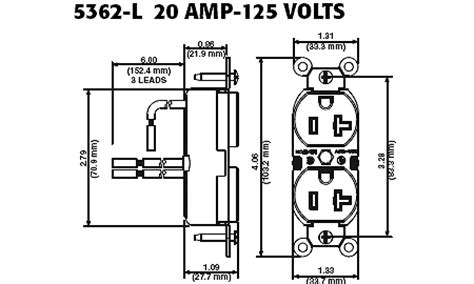 Are you search leviton 3 prong plug wiring diagram? Leviton 5362-LR 20 Amp, 125 Volt, NEMA 5-20R, 2P, 3W, Slim Body Duplex Receptacle, Straight ...