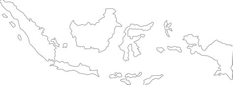 Blank Map Indonesia Sketch Coloring Page