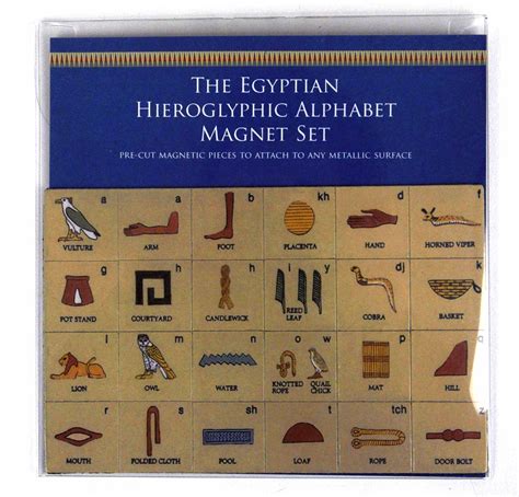 Lernen sie die übersetzung für 'hieroglyphen' in. Egyptian Heiroglyphics Alphabet Magnet Set - Fridge ...