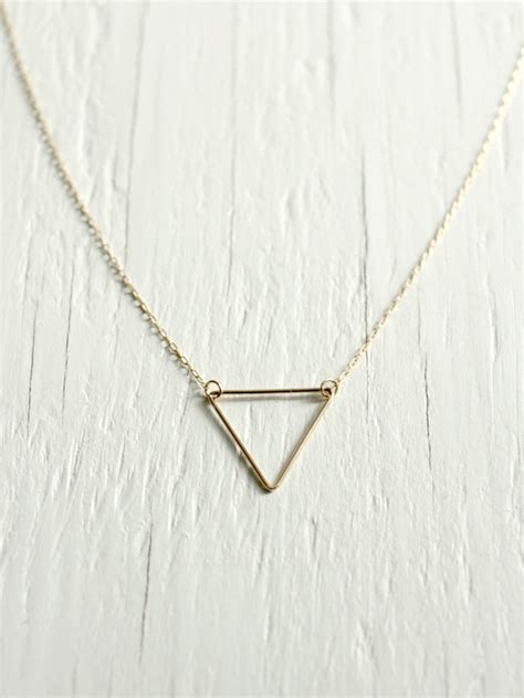 Gold Triangle Necklace Open Design A Common Thread