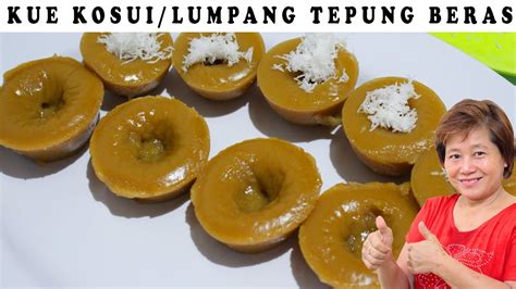 Kue Kosui Lumpang Versi Tepung Beras Youtube