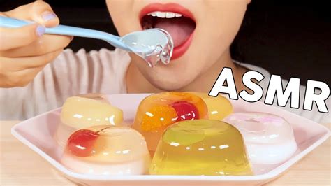 Asmr Fruitandcherryblossom Jelly 과일젤리 벚꽃젤리🌸 먹방 Minee Eats Youtube