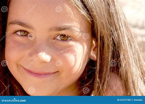 Little Girls Stock Image Image Of Blue Lifestyle Beauty 43737785