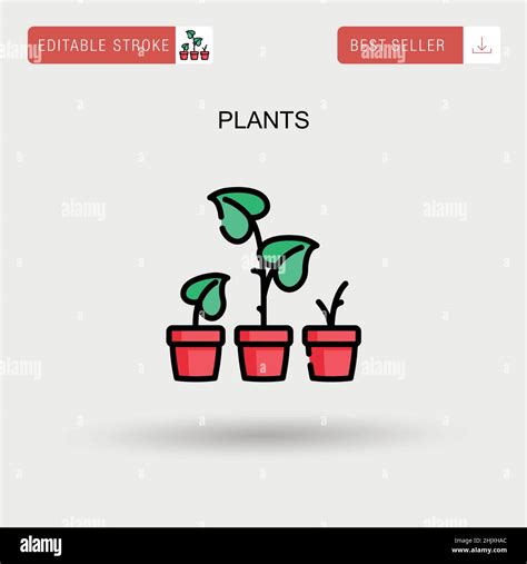 Plants Simple Vector Icon Stock Vector Image And Art Alamy