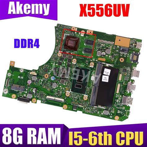 Xinkaidi X556uv Laptop Motherboard I5 Cpu Ddr4 8g Ram For Asus X556uq