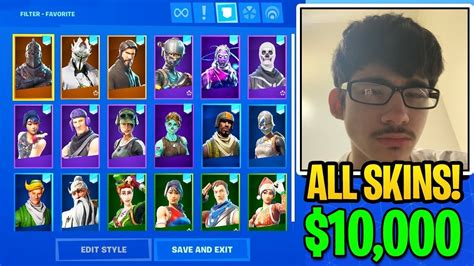 Faze Sway 10000 Skin Collection In Fortnite All Og And Rare Skins