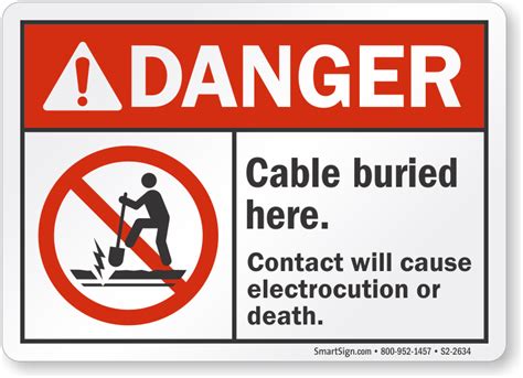 Buried Cable Signs Buried Cable Warning Signs