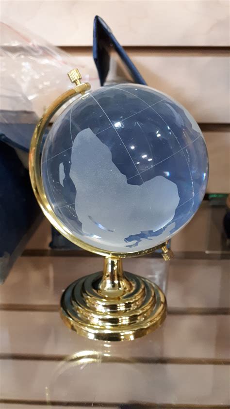 2 Revolving Solid World Glass Globes On Stands Big Valley Auction