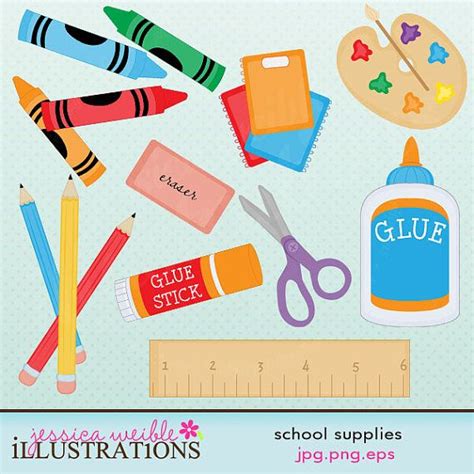 School Supplies Clip Art Library