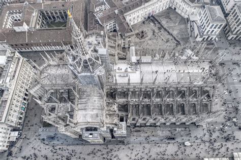 duomo di milano italy milan s duomo cathedral aerial view r europe