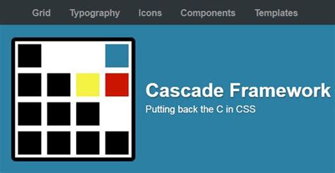 #Cascade is an open source front-end #framework for building up high