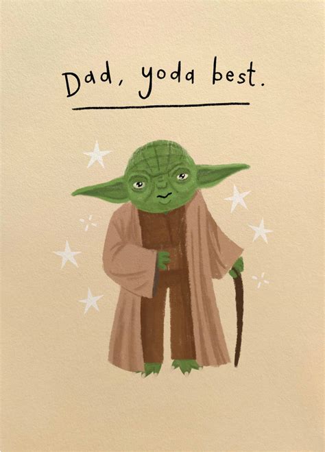 Yoda Best Fathers Day Card Scribbler