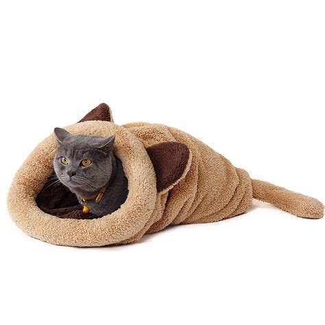 Pawz Road Cat Sleeping Bag Fleece Soft Self Warming Camas Lavables Para
