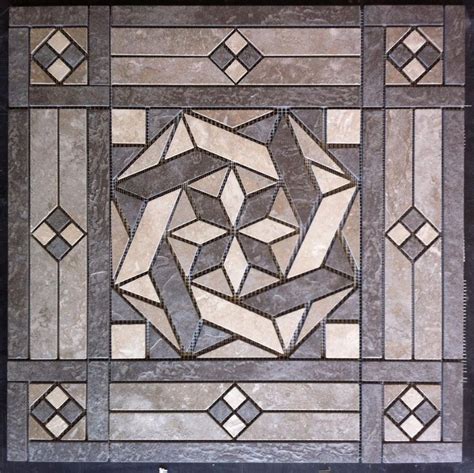 21 12 Ceramic Tile Medallion Daltiles Continental Slate Sandalo