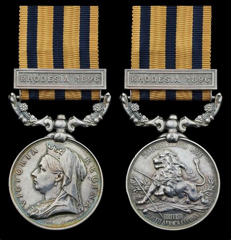 97 British South Africa Company Medal 1890 97 Reverse Matabeleland