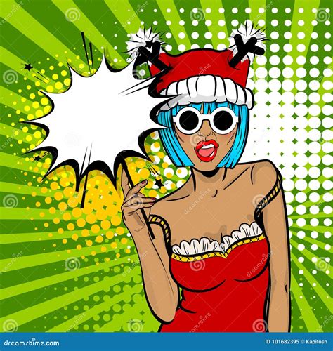 merry christmas woman pop art hold sparkler stock vector illustration of face sparkler 101682395