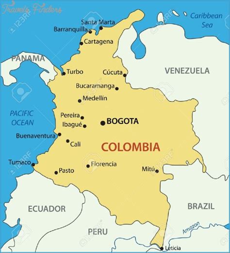 Colombia Map Travelsfinderscom