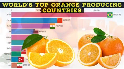 Largest Orange Producing Countries 1961 2020 Youtube